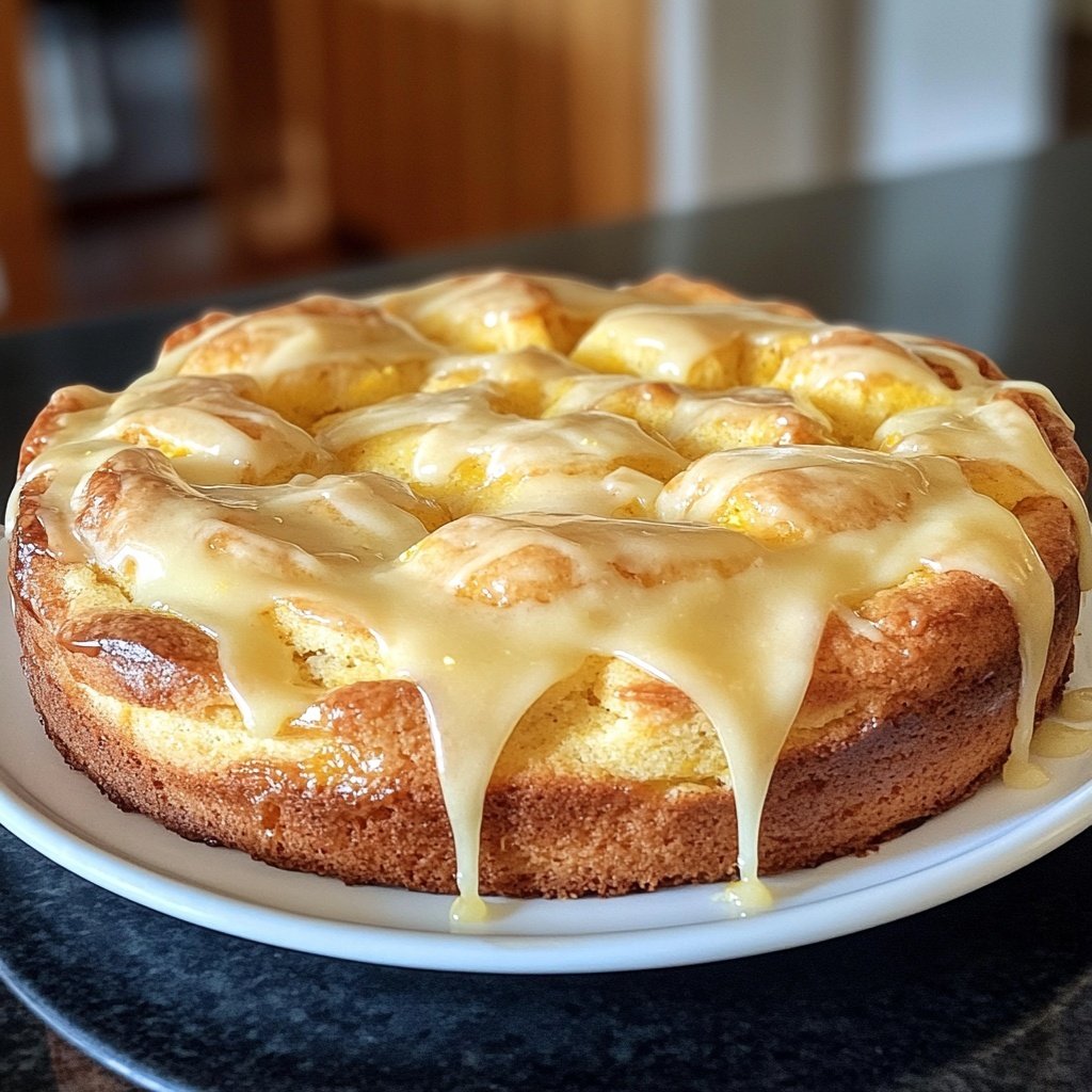 Zitronenkuchen einfach gebacken