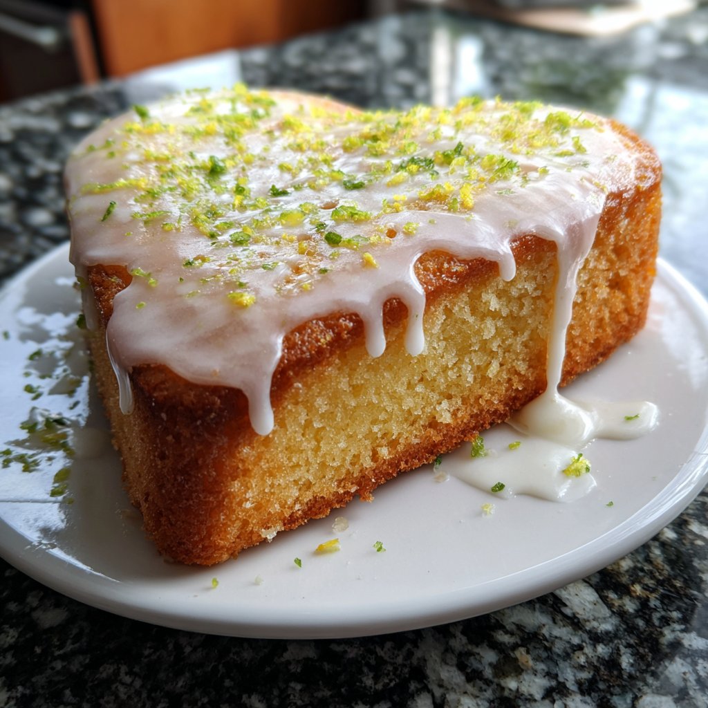 Herzförmiger Zitronenkuchen