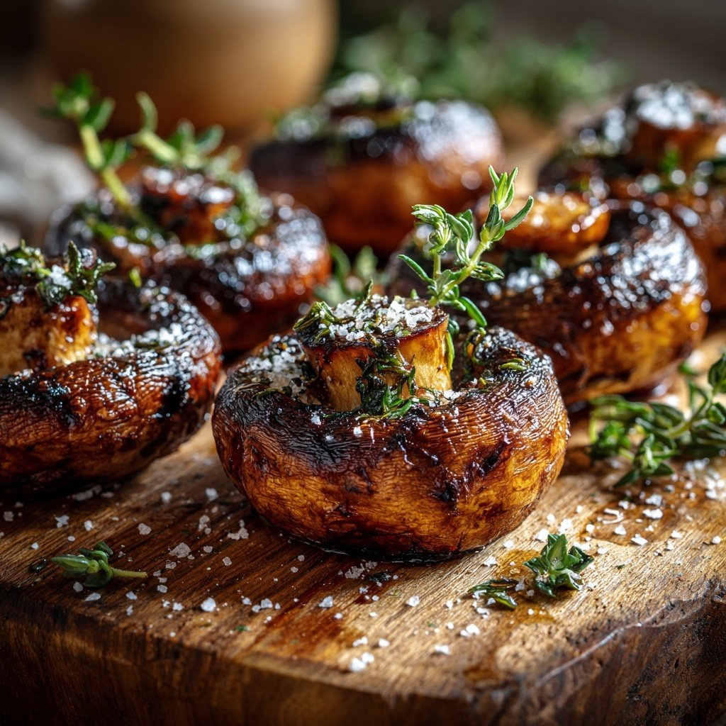 Gegrillte Champignons Mit Kräutern