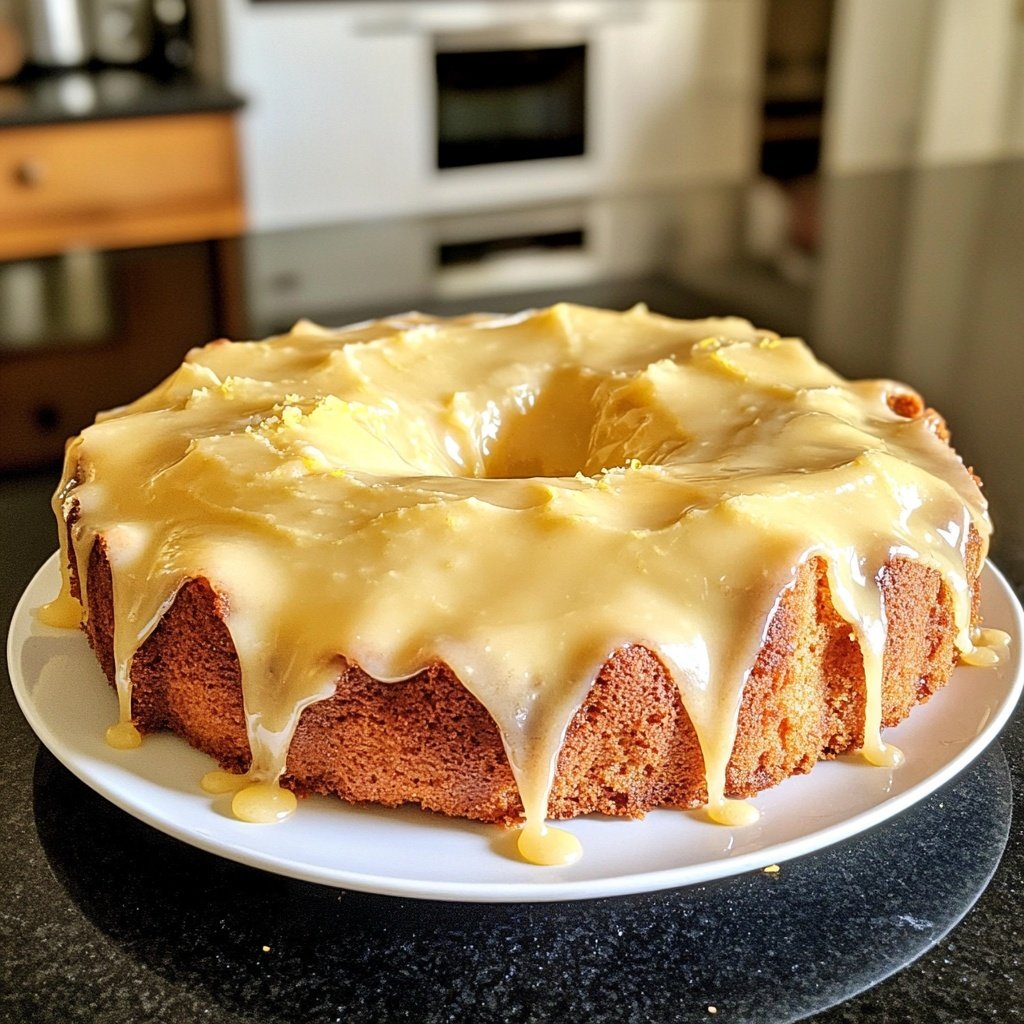 Zitronenkuchen mit Zuckerguss