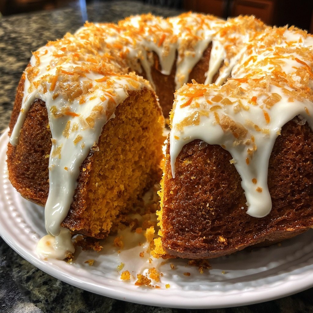 Karottenkuchen Mit Kokosraspeln