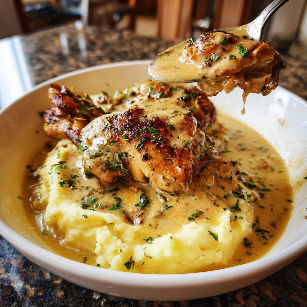 Hausmannskost Cremiges Hähnchen mit Kartoffelpüree