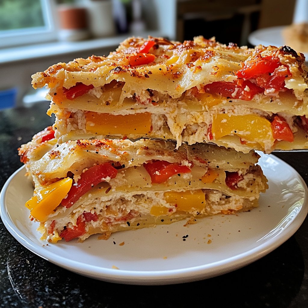 Kartoffelauflauf mit Paprika