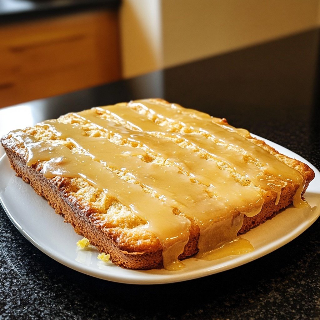 Klassischer Zitronenkuchen mit Glasur