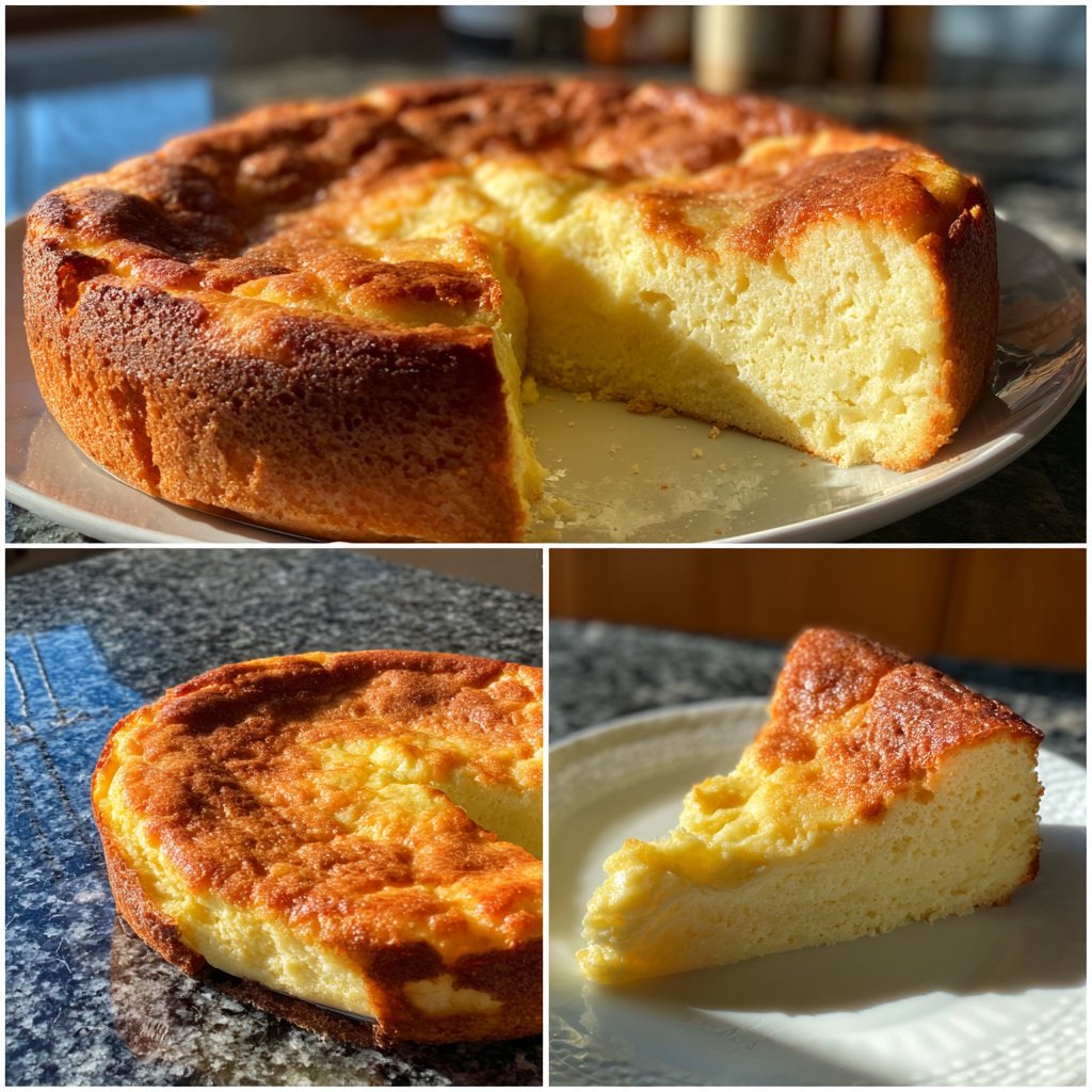 Käsekuchen mit Vanillepudding