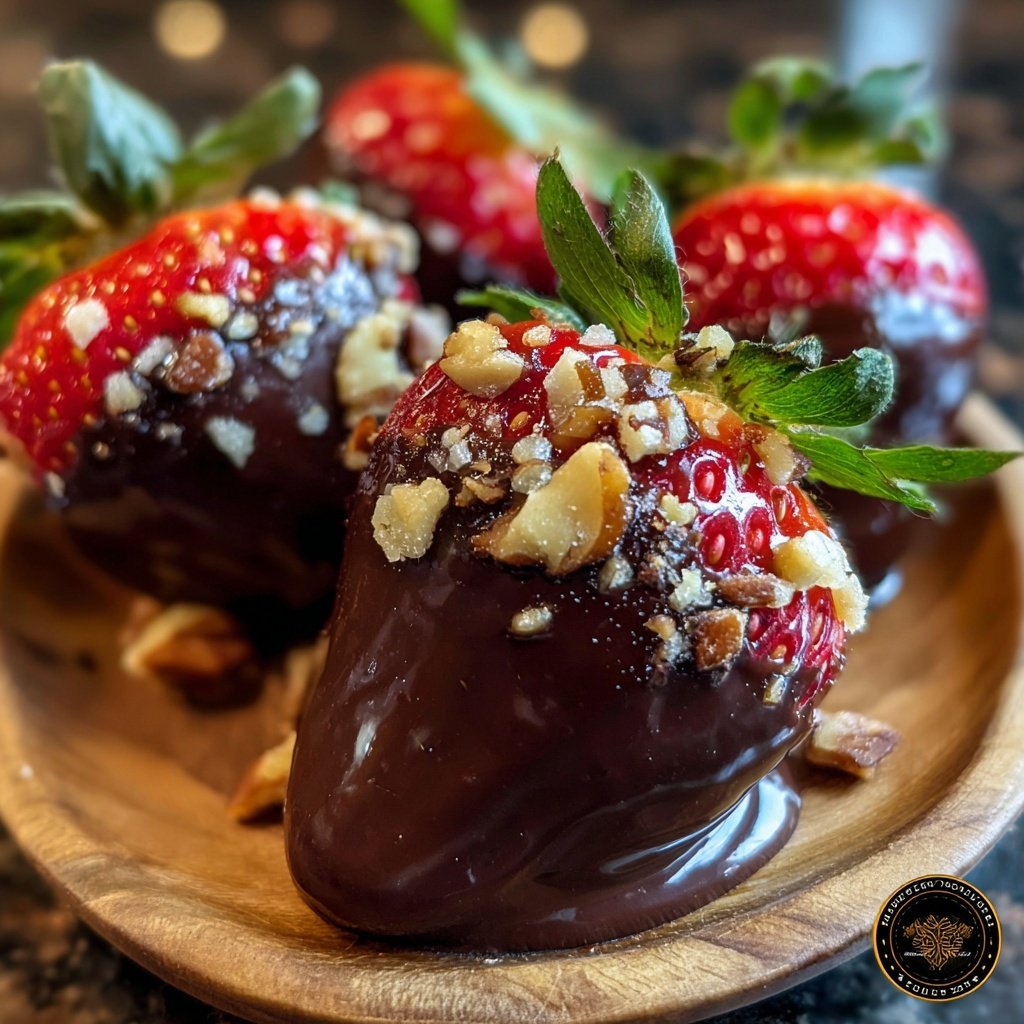 Schokoladenerdbeeren mit Nüssen