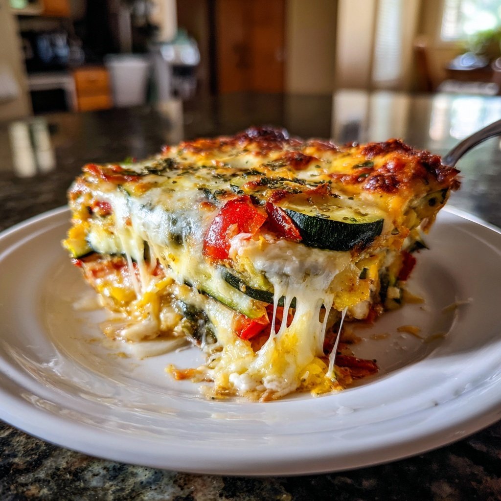 Abendessen mit Gemüseauflauf