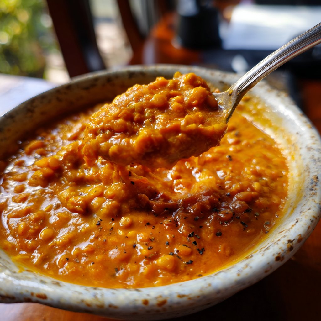 Rotes Linsencurry mit Kokosmilch