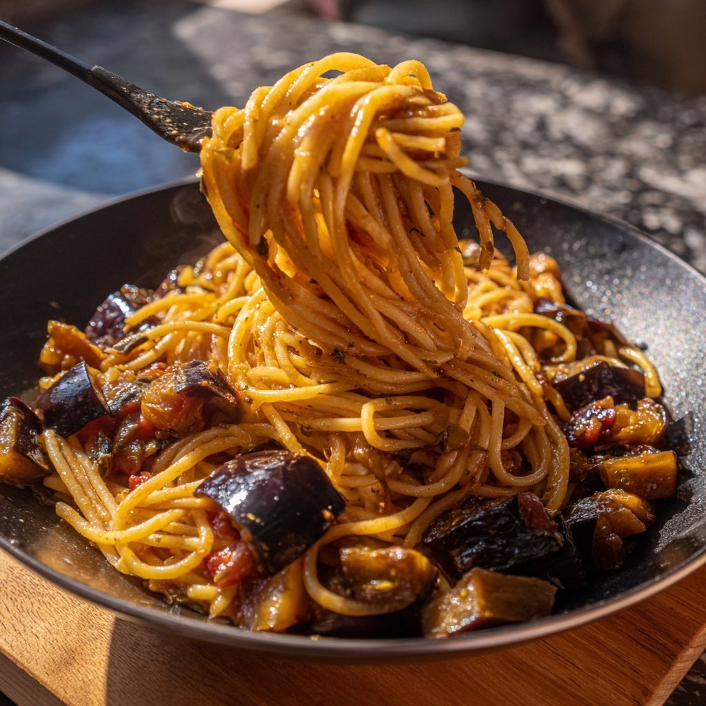 Internationale Küche Italienische Pasta alla Norma