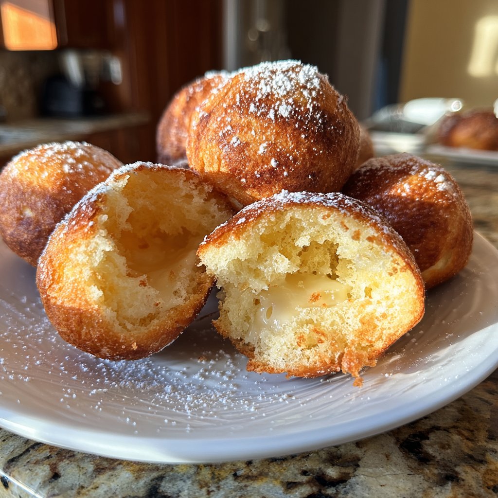 Quarkbällchen mit Joghurtteig